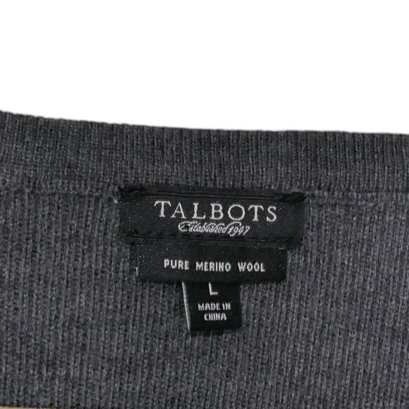 Talbots Sz Large Pure Merino Wool Short Sleeve V Neck Midi Dress Office Siren - Picture 5 of 8